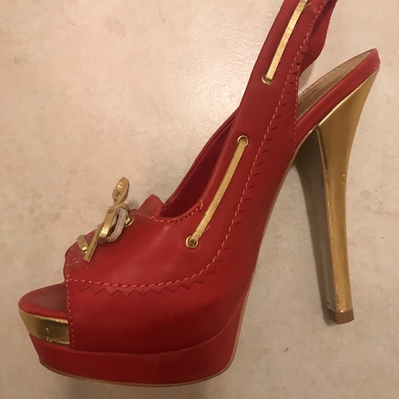 Bebe Peeptoe Sling Pumps - Picture 7 of 8